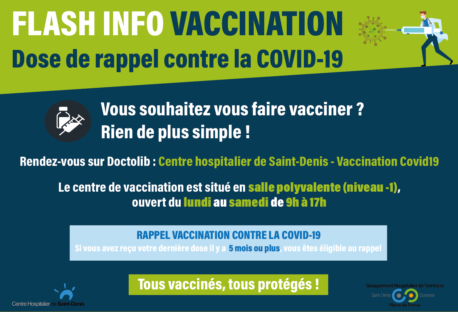 affiche centre de vaccination