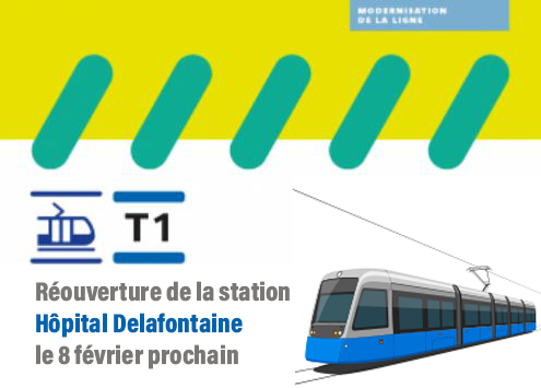 Réouverture de la station de tram Hôpital Delafontaine
