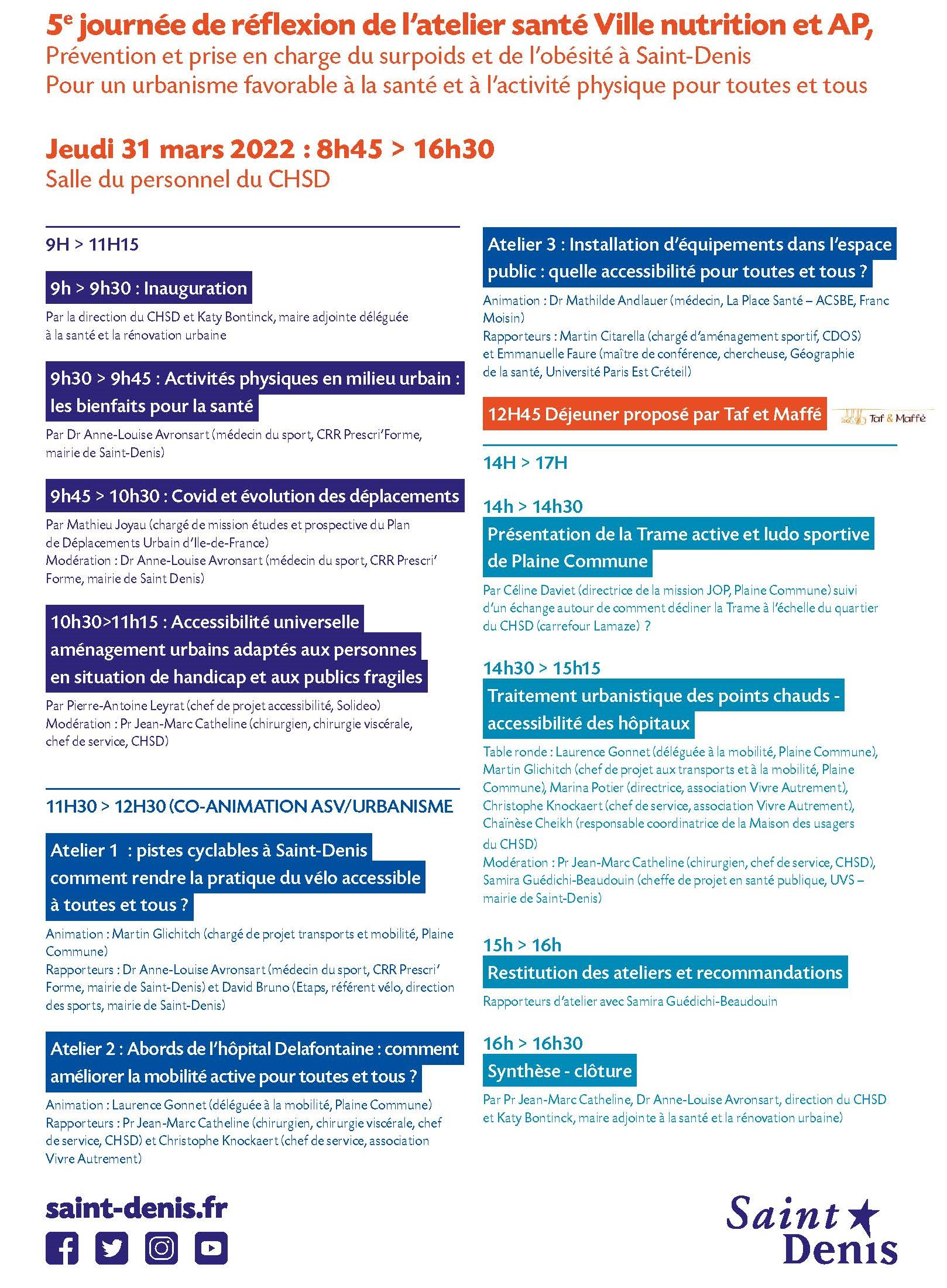 Programme 5eme journée urbanisme et santé
