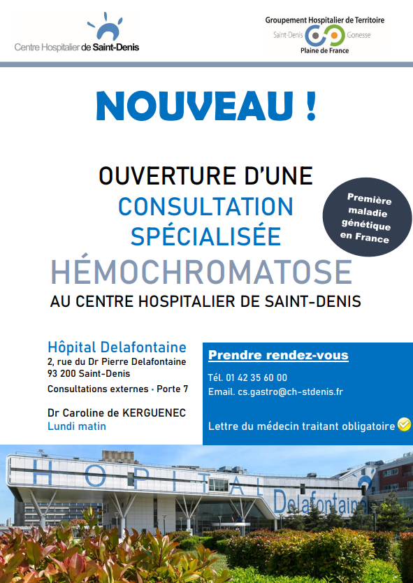 Ouverture d’une consultation dédiée à l'hémochromatose