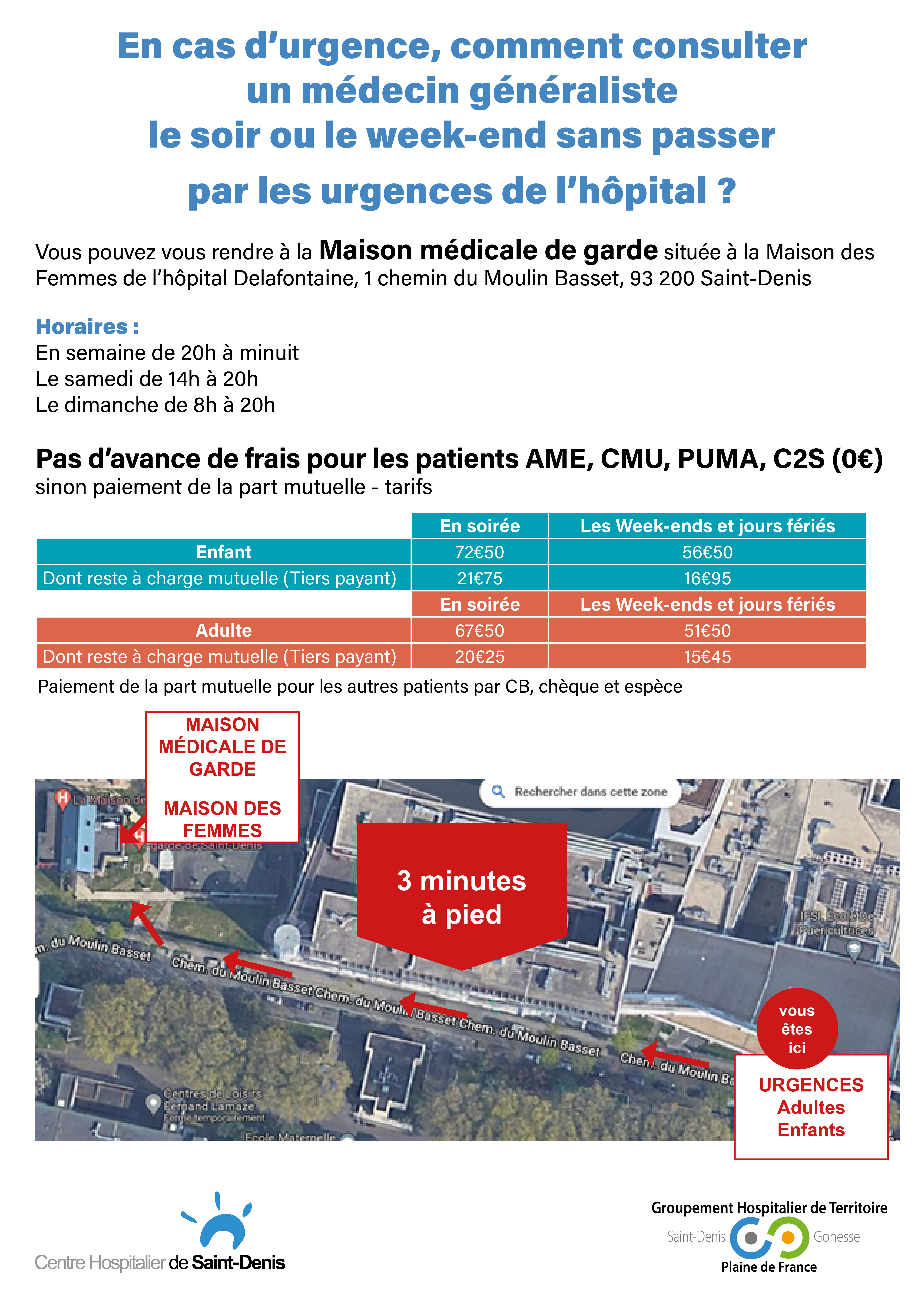 Accueil à la maison médicale de garde