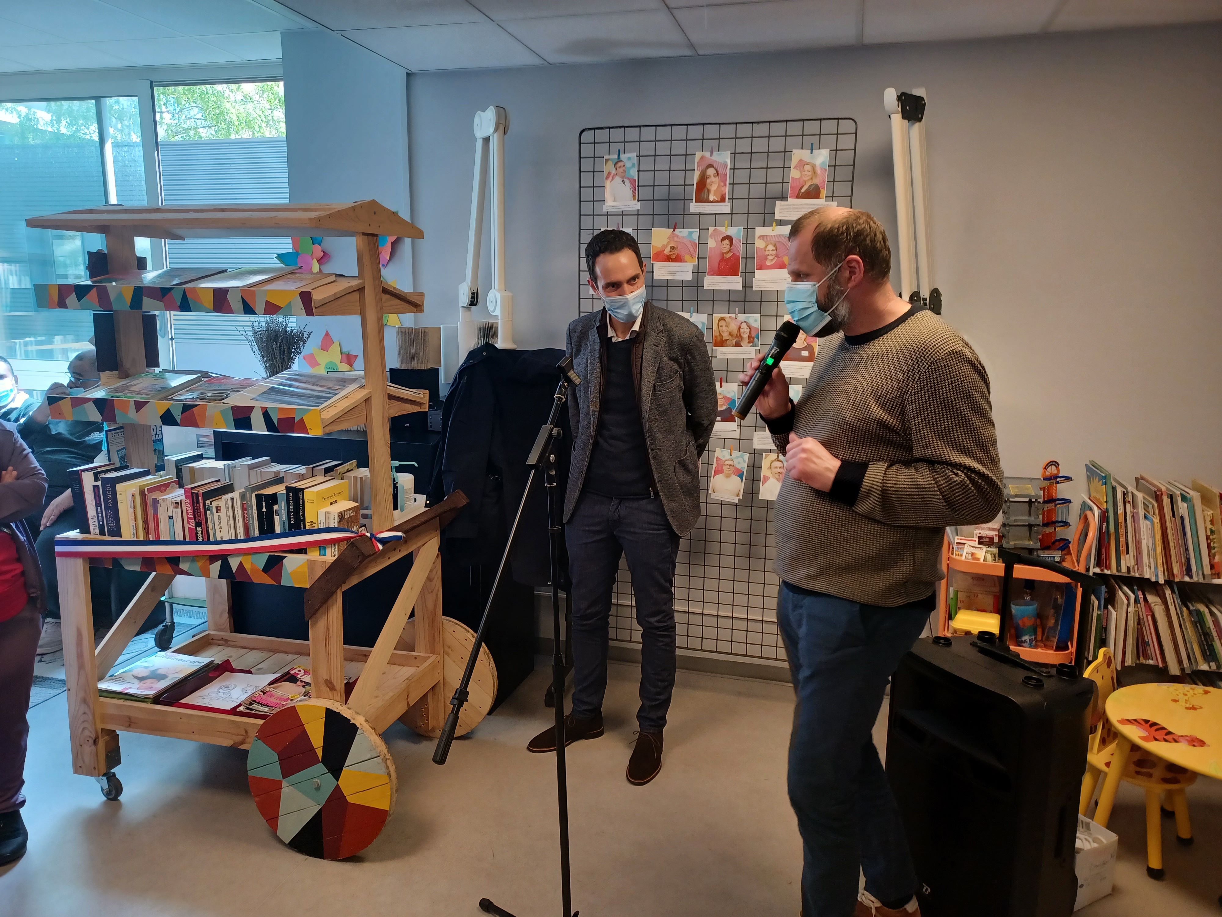 Inauguration du bibliobus au sein de la MDU