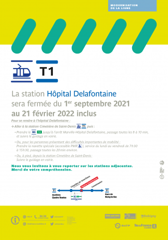 Flyer de la RATP Travaux T1