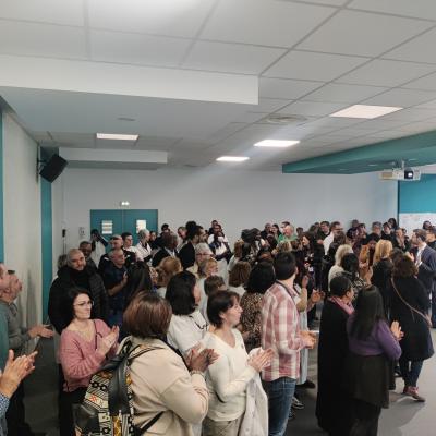 public de la cérémonie des vœux de l'hôpital 